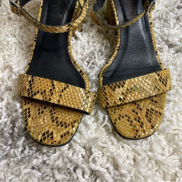 Free People Liv Block Heel Sandals in Snake Print - Picture 7 of 10